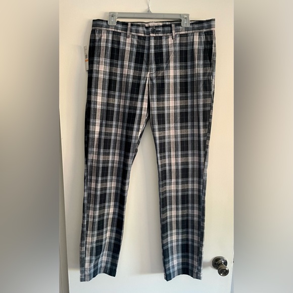 🐧New With Tags Original Penguin Slim Fit Plaid Pants Size 33/32🐧 - Picture 2 of 7